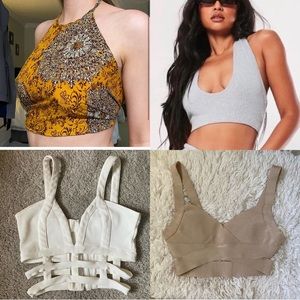 Bundle of 4 crop tops and halter tops